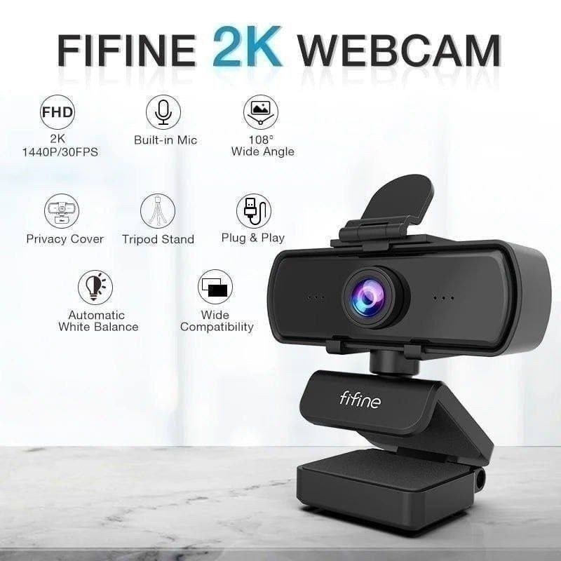 Webcam FIFINE K420 2K Com Microfone 🛒