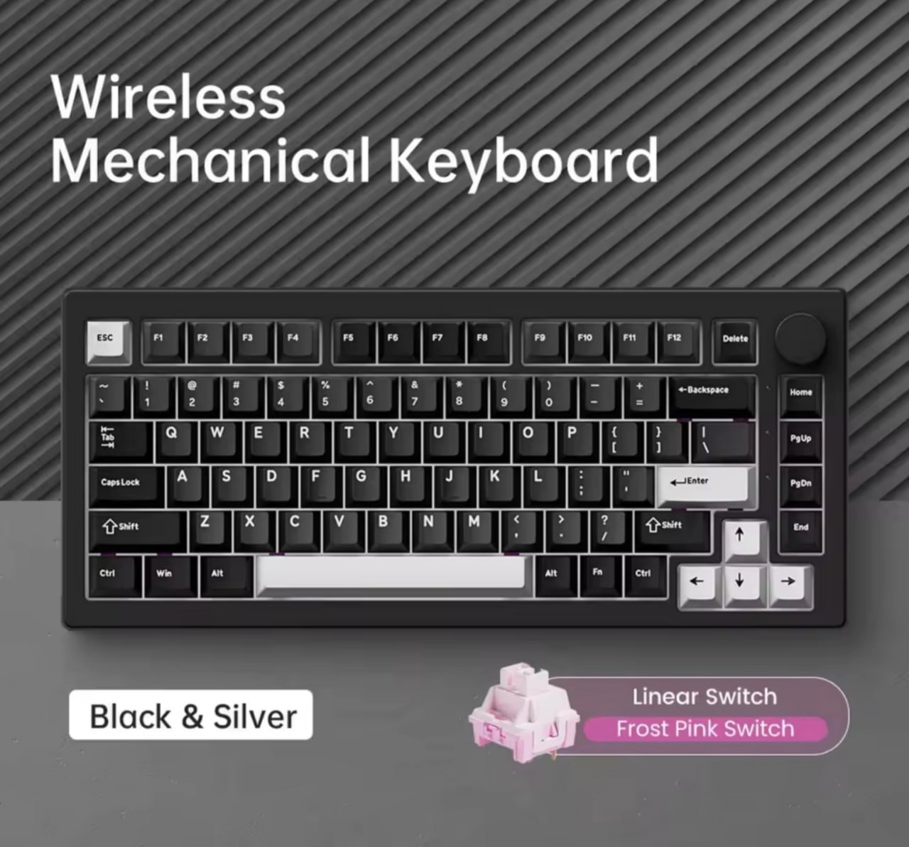 Teclado Mecanico Sem Fio Akko 5075 V3 Knob Hot Swap RGB 8000mAh Battery USB Type-C/2.4g&BT5.0 Wireless 🛒