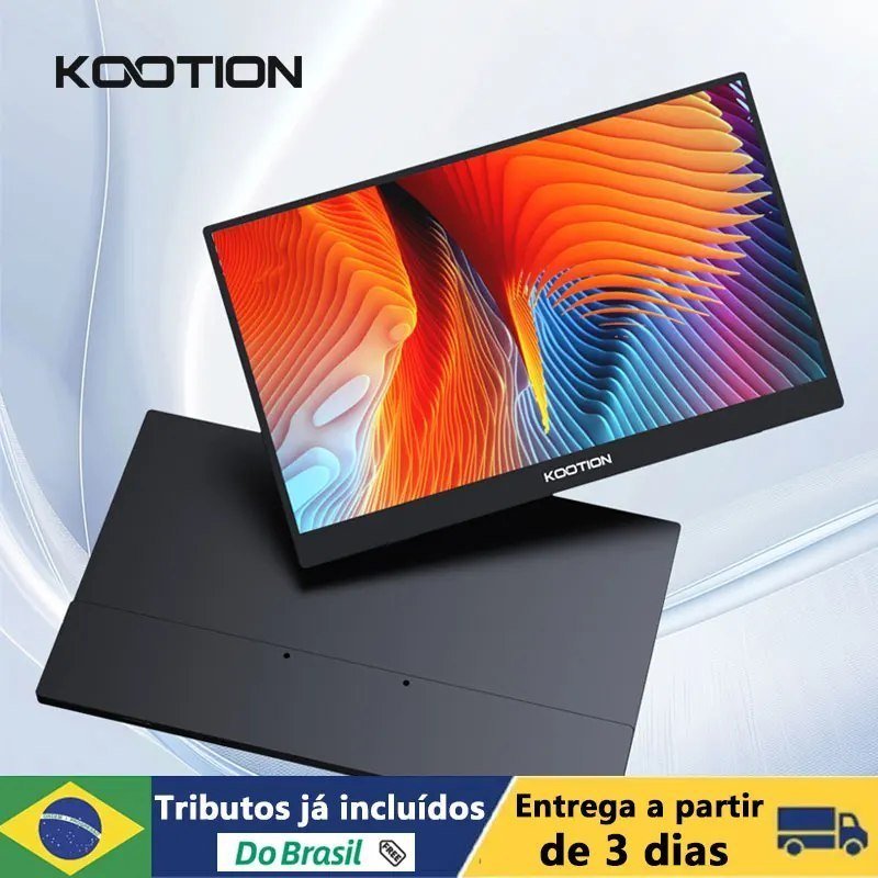 Monitor Portátil KOOTION 15,6" com Alto-falantes Duplos 🛒