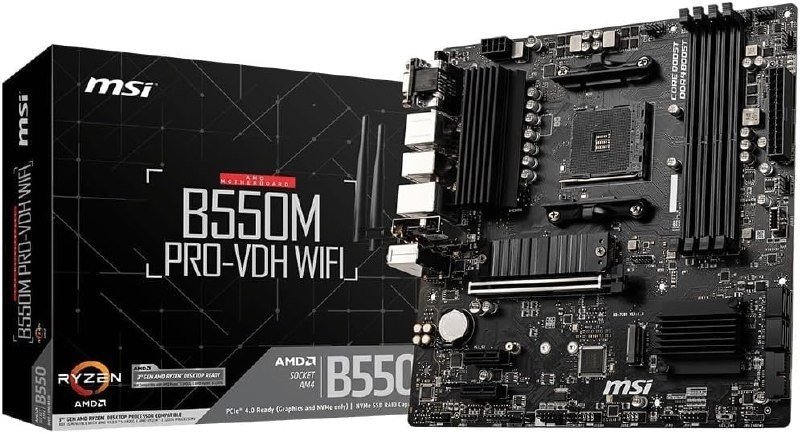 Placa-Mãe MSI B550M PRO-VDH WIFI AM4 mATX 🛒