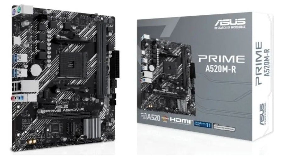 Placa Mãe Asus Prime A520m-r Am4 DDR4 M.2 HDMI Preto 🛒
