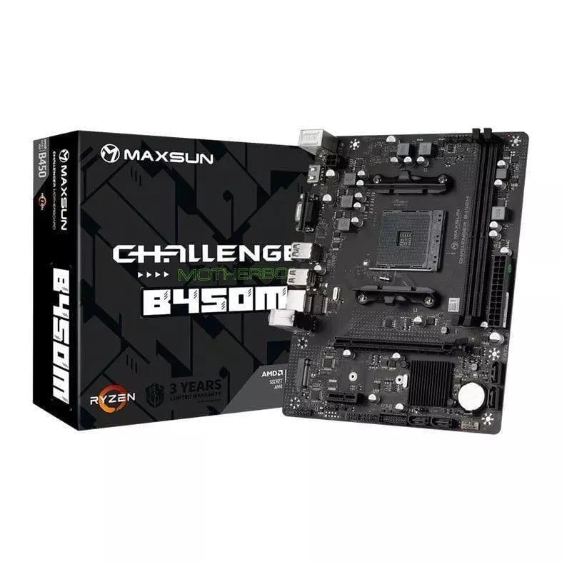 Placa Mãe Maxsun Challenger B450M DDR4 Socket AMD AM4 M-ATX Chipset AMD B450 🛒