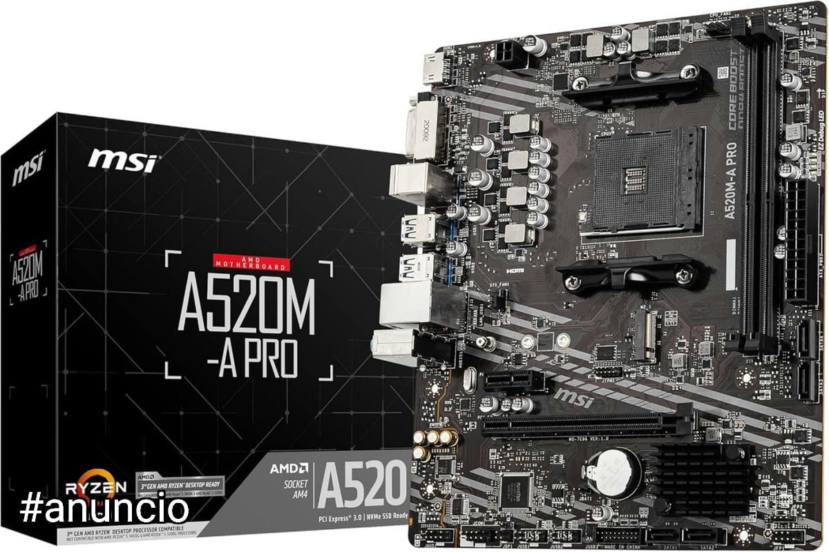 Placa Mãe MSI A520M-A PRO (AM4/2xDDR4/HDMI/DVI-D/M.2/USB 3.2) 🛒