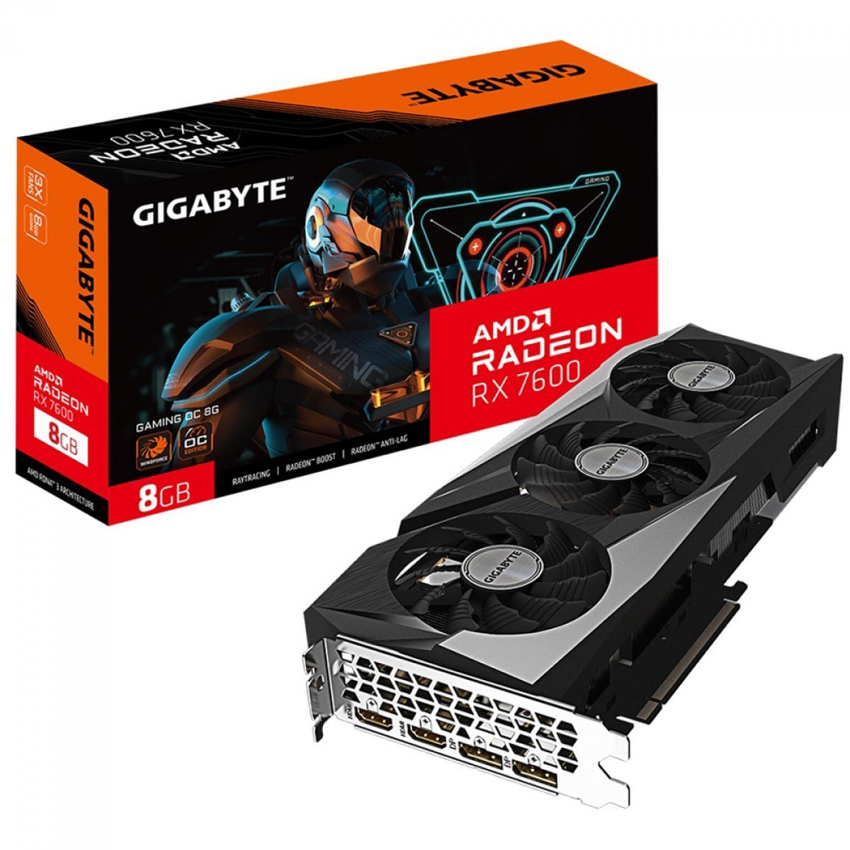 Placa De Vídeo Gigabyte AMD Radeon RX 7600 Gaming OC, 8GB 🛒