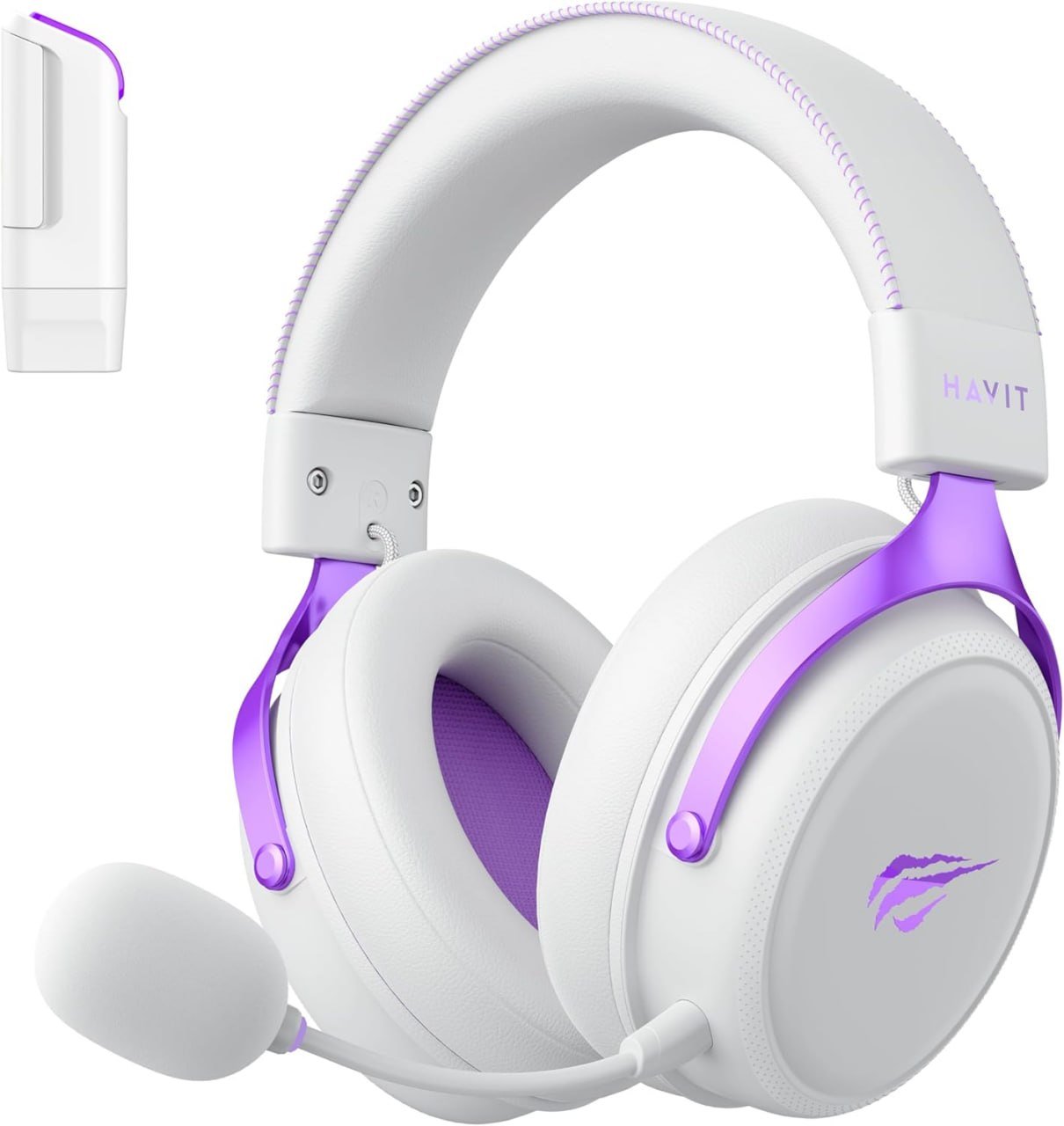 Havit Headphone Fone de Ouvido H2015YG White Purple 🎧