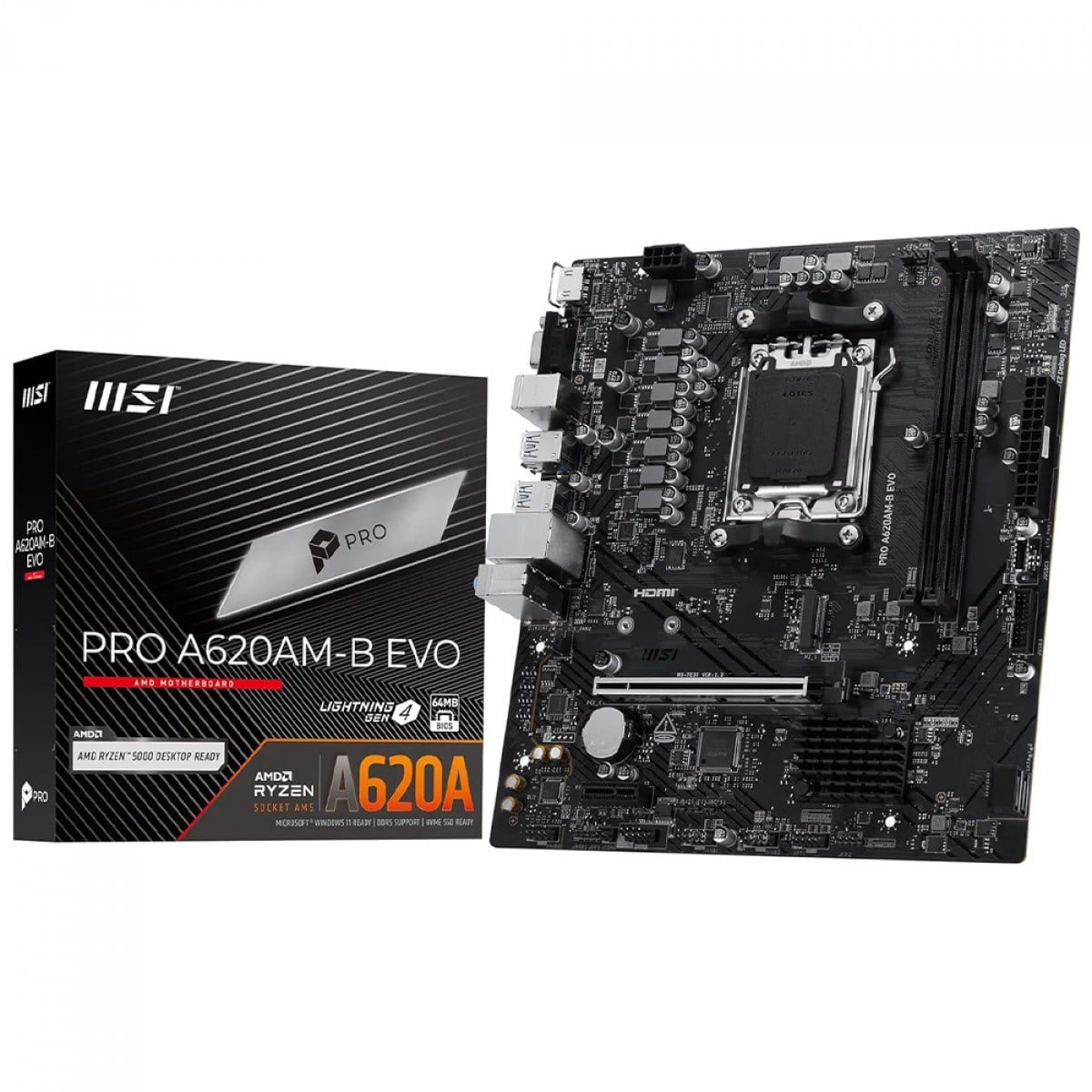 Placa Mãe MSI PRO A620AM-B EVO 🛒