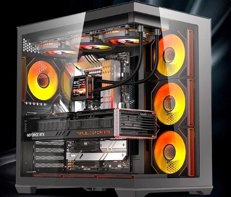 Gabinete Gamer Aigo DarkFlash C280, Mid-Tower, Lateral de Vidro, Com 7 fans, ARGB 🛒