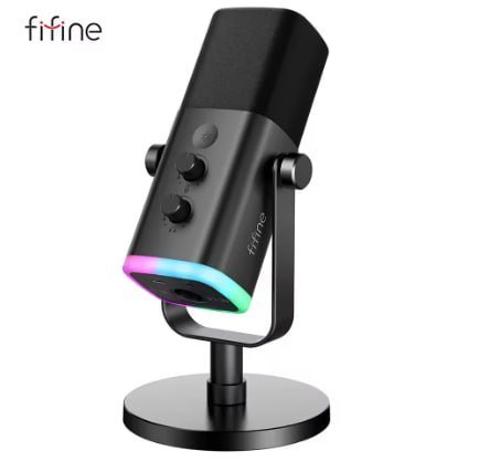 Microfone Dinâmico Fifine AM8 RGB 🇧🇷