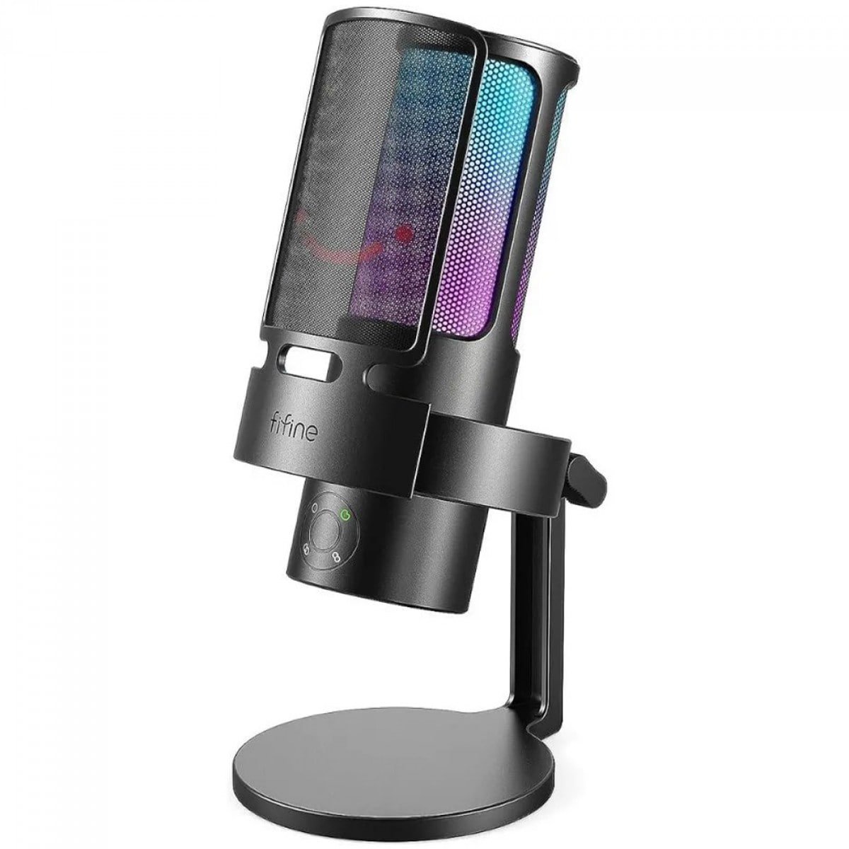 Microfone Gamer Fifine Ampligame A8 Plus, RGB, USB, Black 🛒