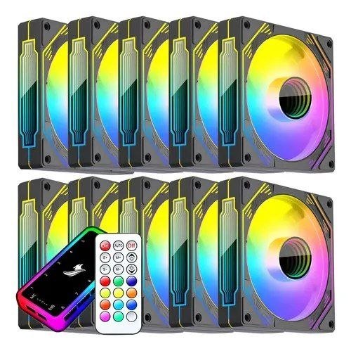 Kit 10 Fan Digoo Wind X Argb Infinite 120mm + Controladora 🛒
