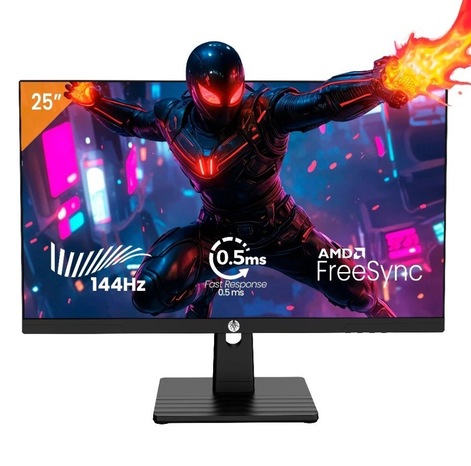 Monitor Gamer Haiz 24.5" Ips 0.5ms Fhd 144hz Hdmi Dp Vesa 🛒
