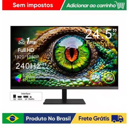Monitor Gamer HOESD 240Hz IPS 24,5" 🛒