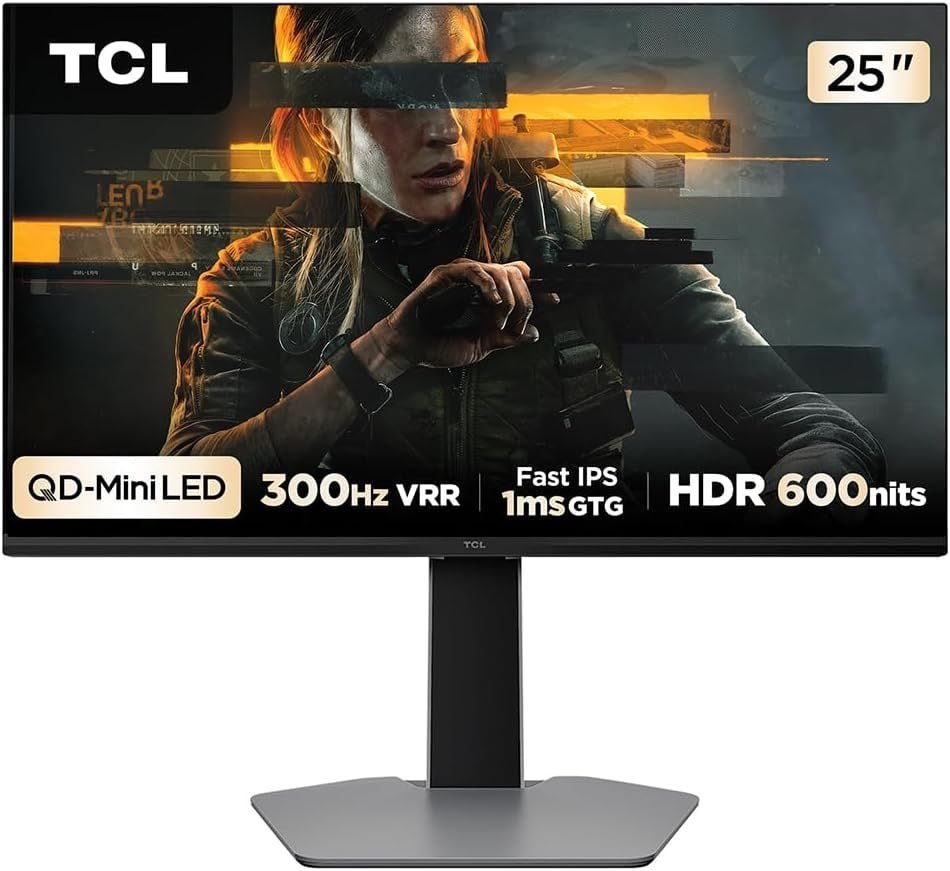 Monitor Gamer TCL 25 Polegadas QD-Mini LED 300Hz 1ms 🛒