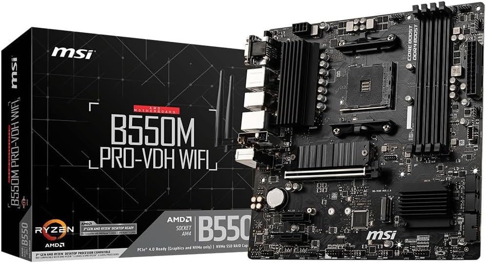 Placa-Mãe MSI B550M PRO-VDH WIFI AM4 mATX 🛒