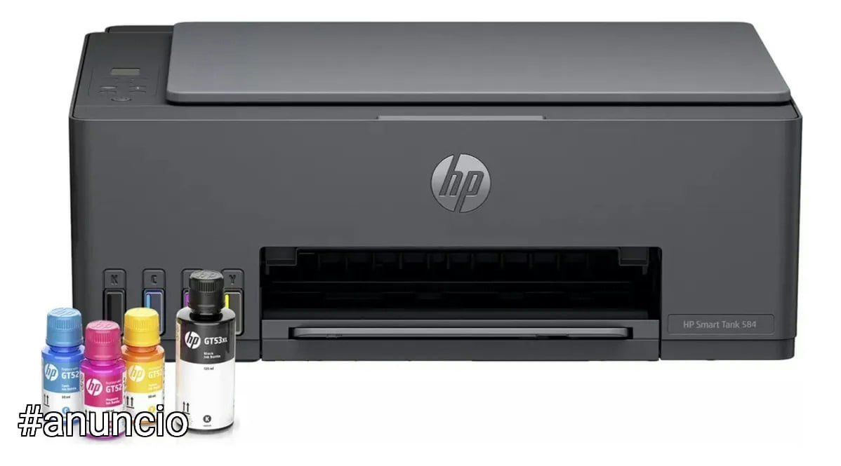 Impressora Multifuncional HP Smart Tank 584 - Preta 🛒