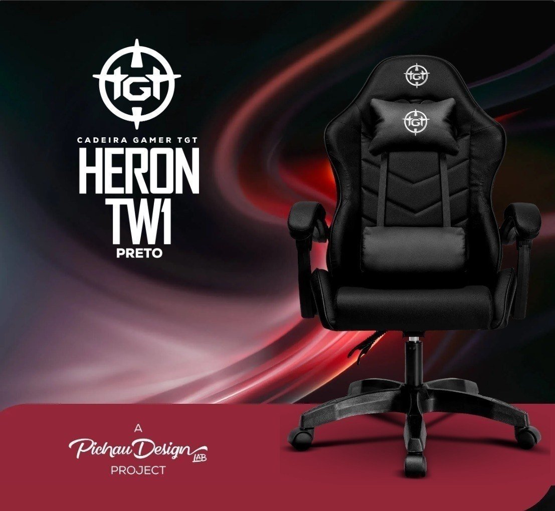 Cadeira Gamer TGT Heron TW1, Preto 🛒