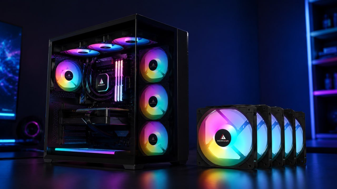 Kit 5 Ventoinhas Acegeek Rw12 5x1, Rainbow 🛒