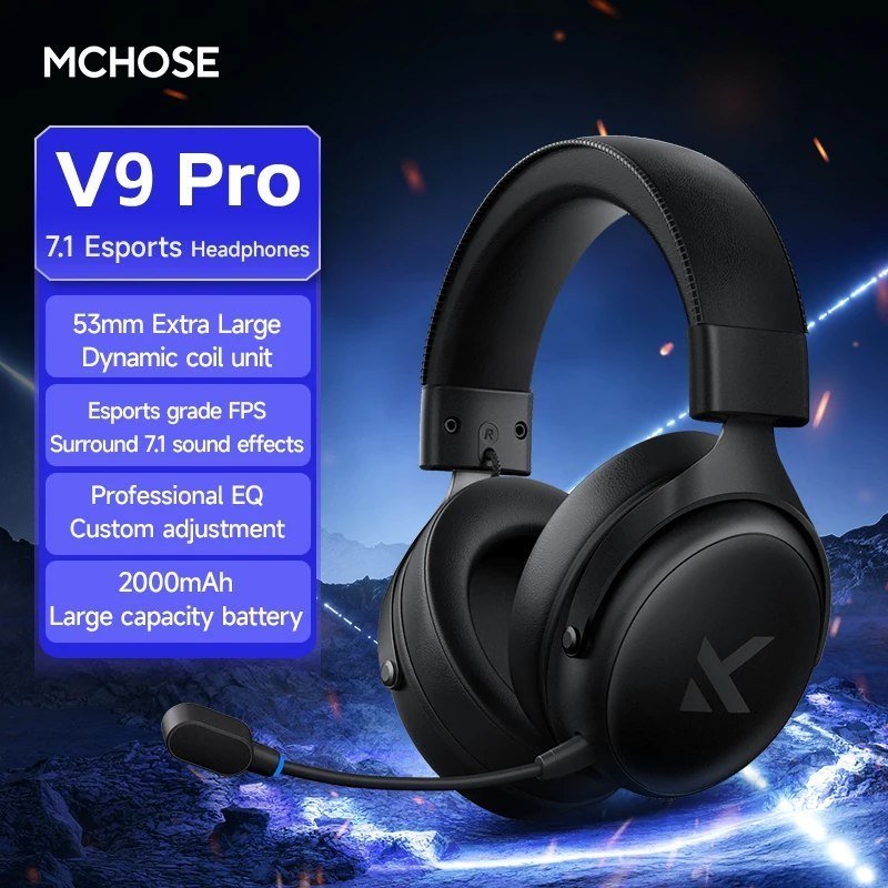 Headset Mchose V9 Pro Gaming Headset (Versão Preta) 🎧