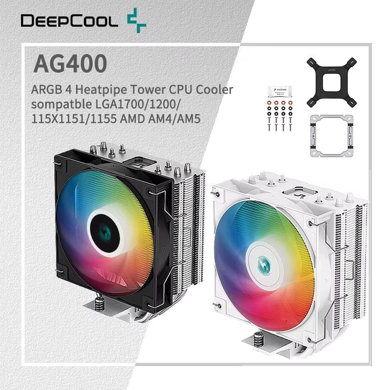 Air Cooler AG400 ARGB - DeepCool 🛒