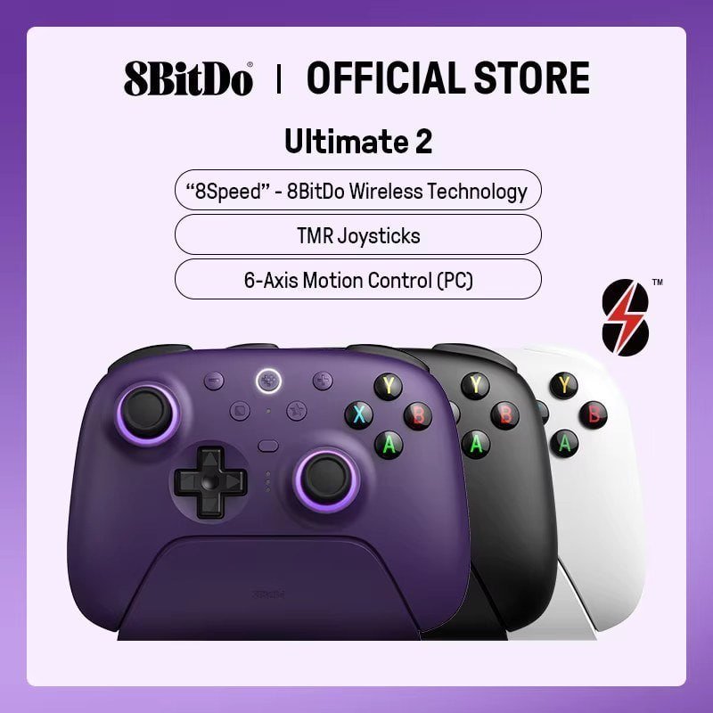 Controle 8BitDo Ultimate 2 Wireless com Doca de Carregamento 🎮
