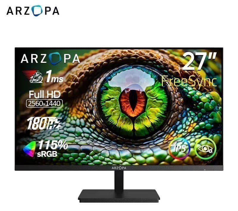 Monitor Gamer Arzopa 27" QHD Fast IPS 180Hz 1Ms HDMI DP 🛒