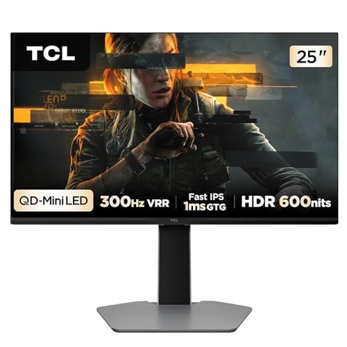 Monitor Gamer TCL 25 Polegadas QD-Mini LED 300Hz 🎮