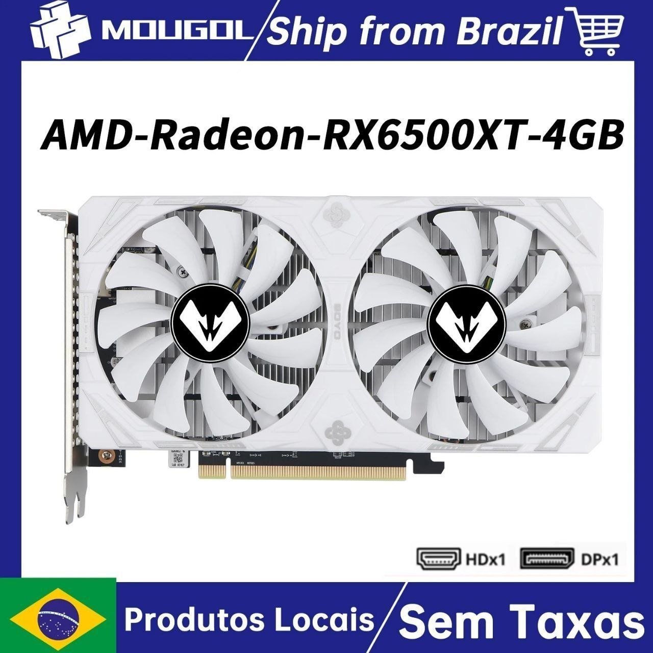 Placa de Vídeo RX 6500 XT 4GB GDDR6 PCIE 4.0 🎮