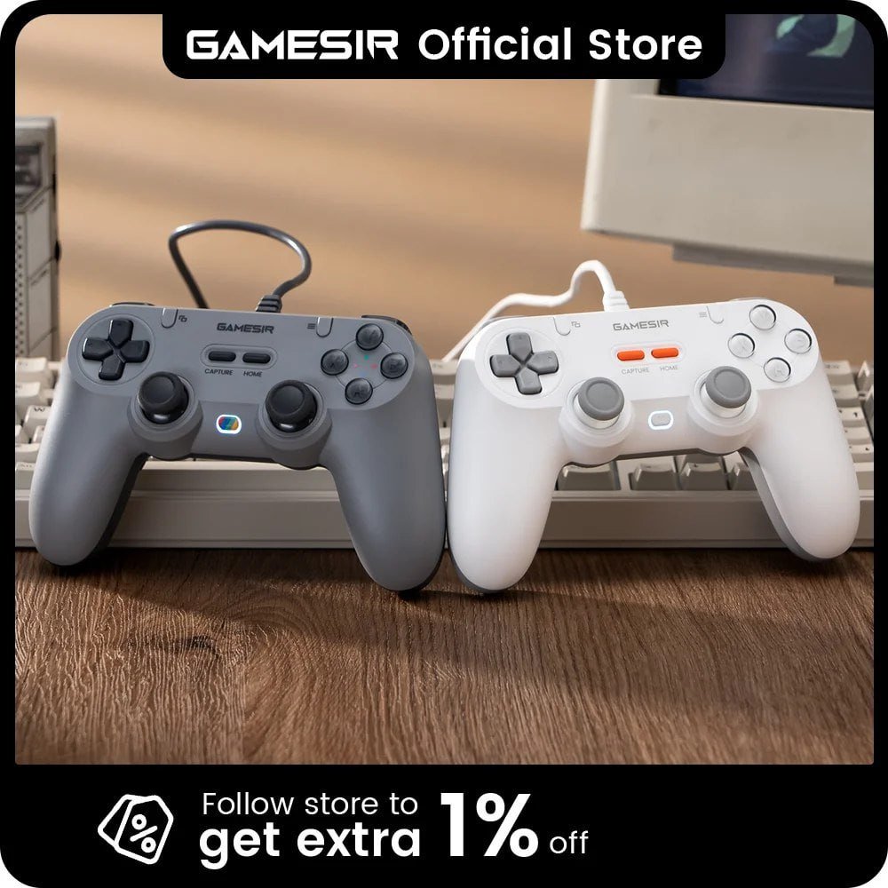 Controle GameSir Tegenaria Lite com Sticks Hall Effect, 1000Hz e Botões Traseiros Programáveis 🎮
