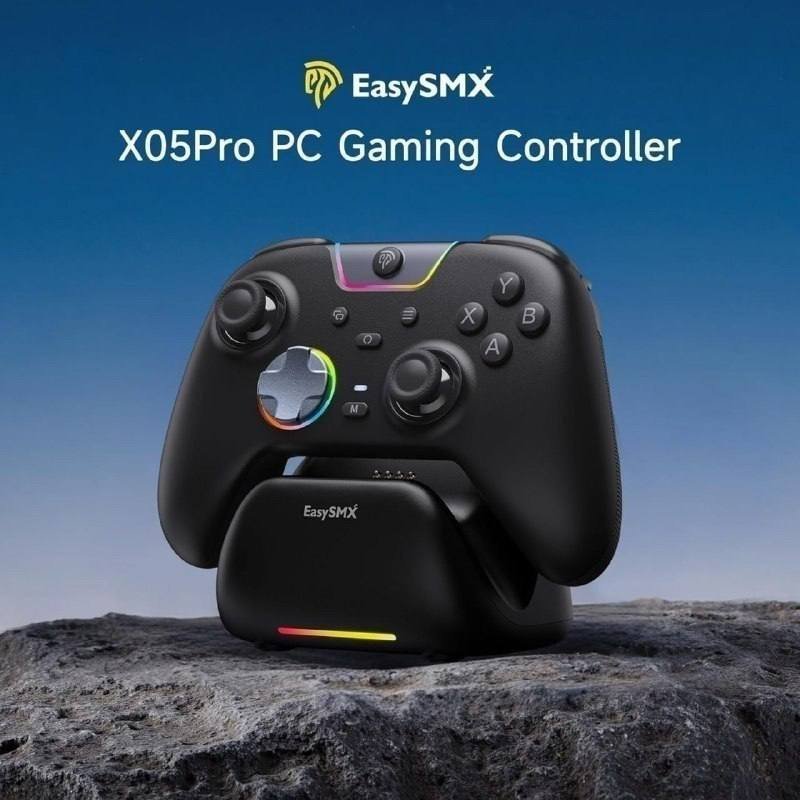 Controle Sem Fio EasySMX X05 PRO RGB, Hall Effect e Dock de Carregamento 🎮