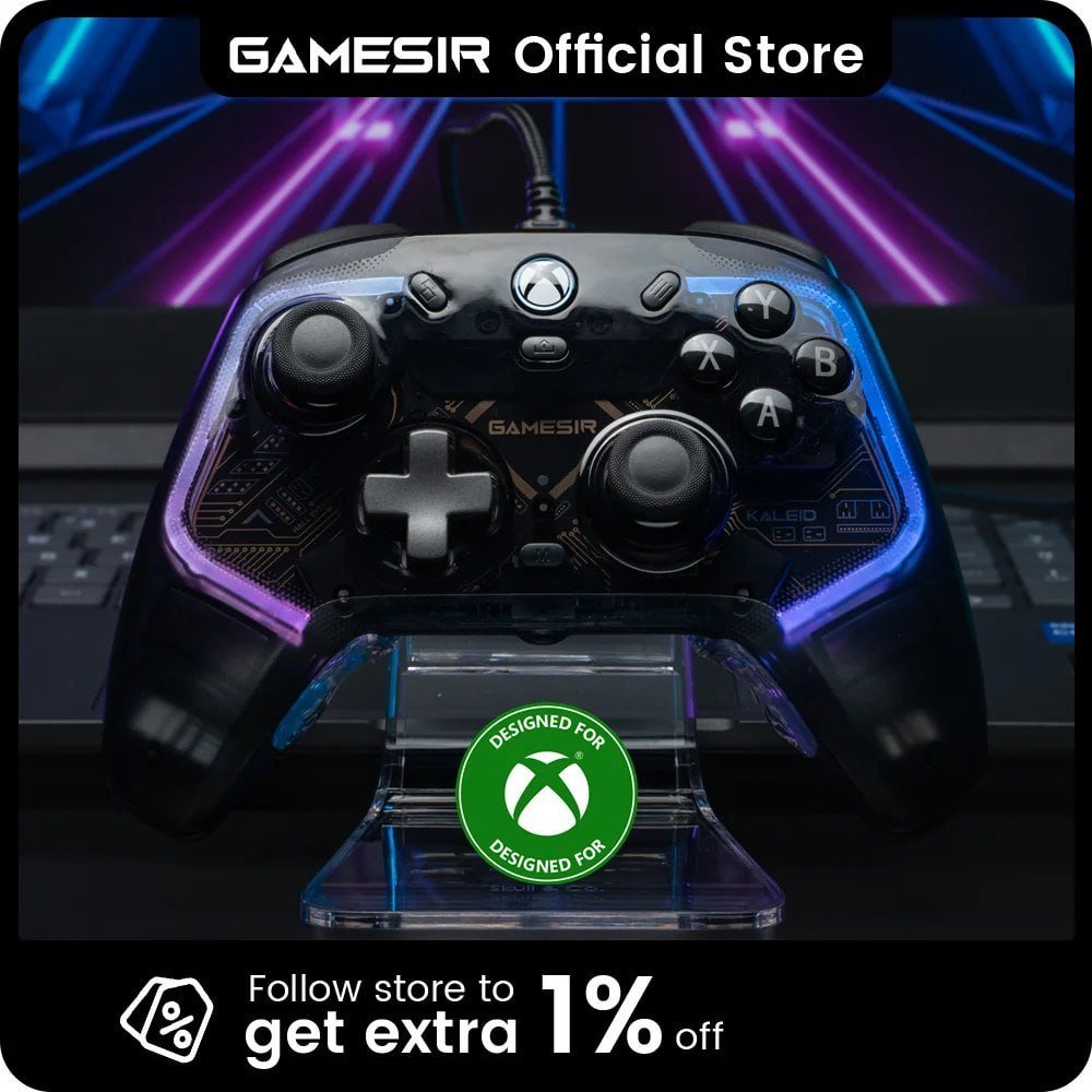 Controle Com Fio GameSir Kaleid Flux Hall Effect 🎮