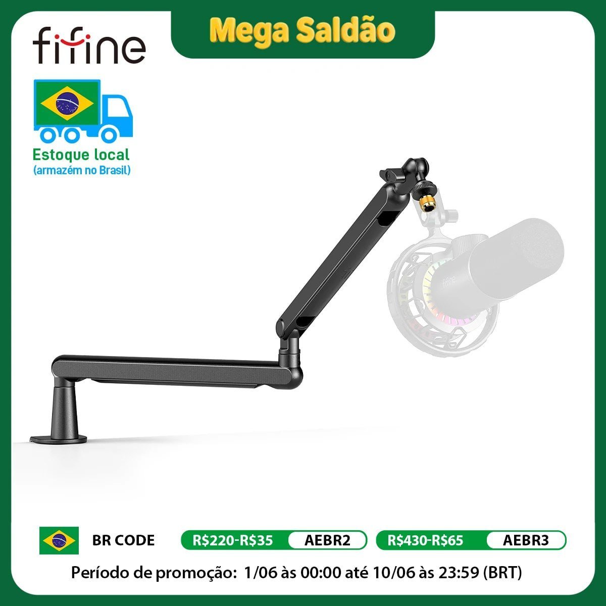 Suporte de Braço Articulado FIFINE BM88 🛒