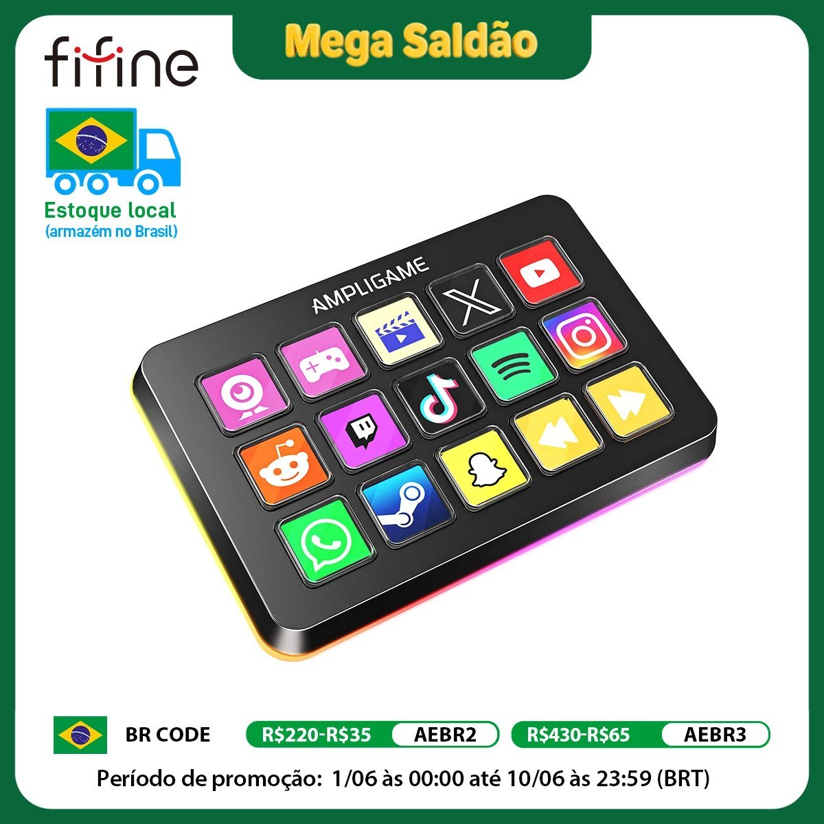 Controlador de Transmissão FIFINE D6 🇧🇷 🛒