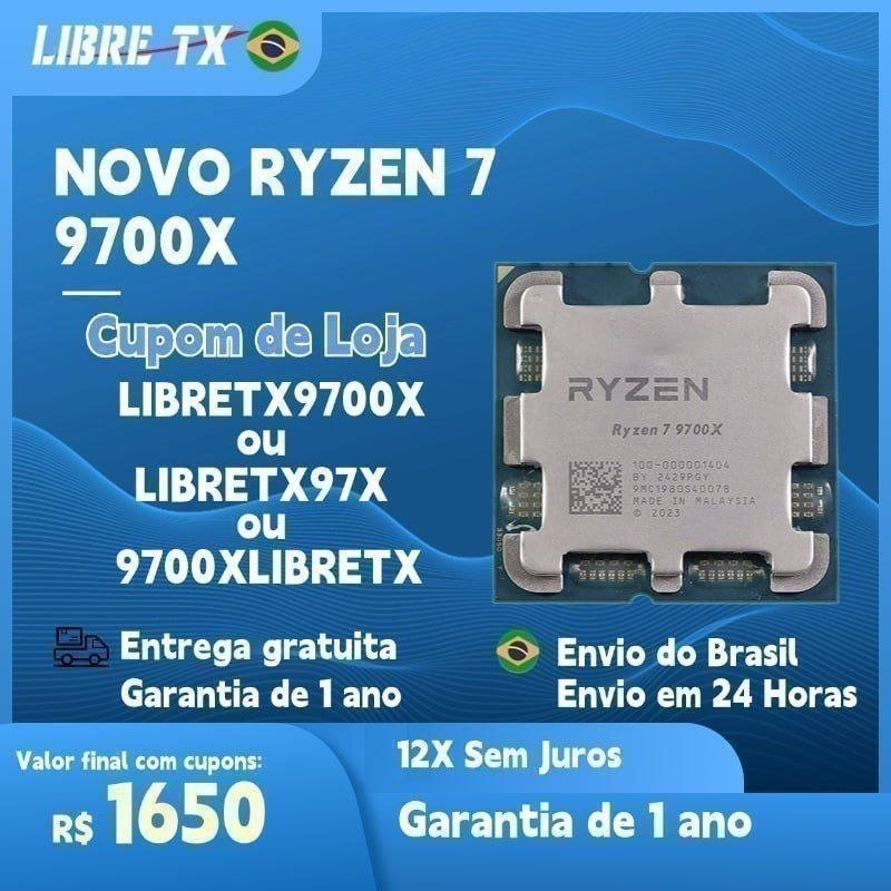 Processador AMD Ryzen 7 9700X Novo 🛒