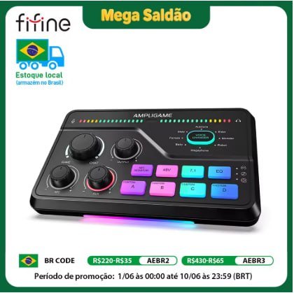 Mixer para Jogos FIFINE SC8 🇧🇷 🛒