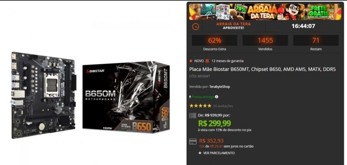 Placa Mãe Biostar B650MT 🛒
