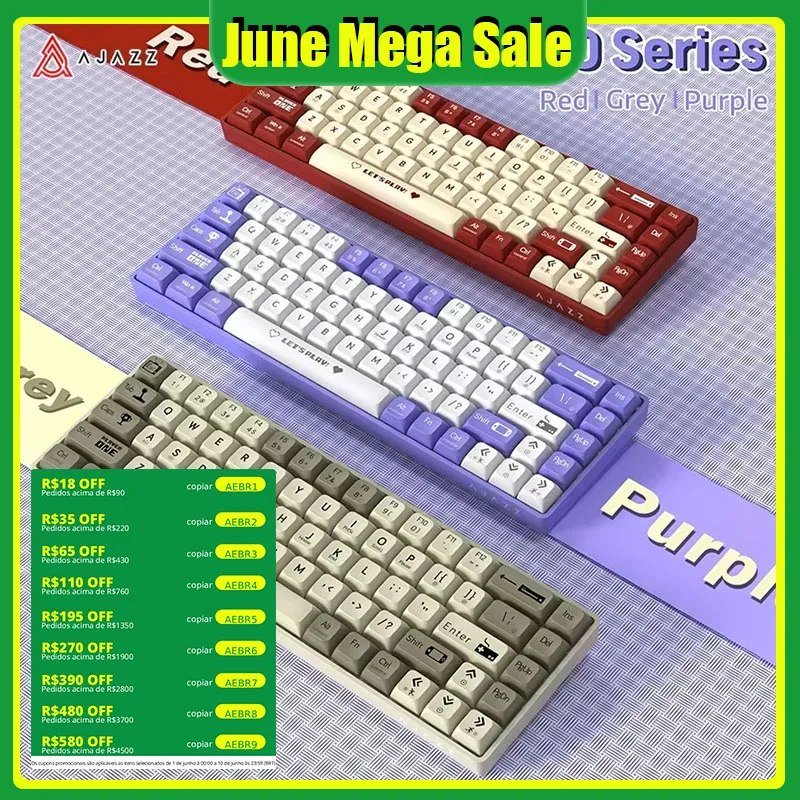 Teclado Mecânico Ajazz AK680 RGB Wired, Hot-Swap ⌨️