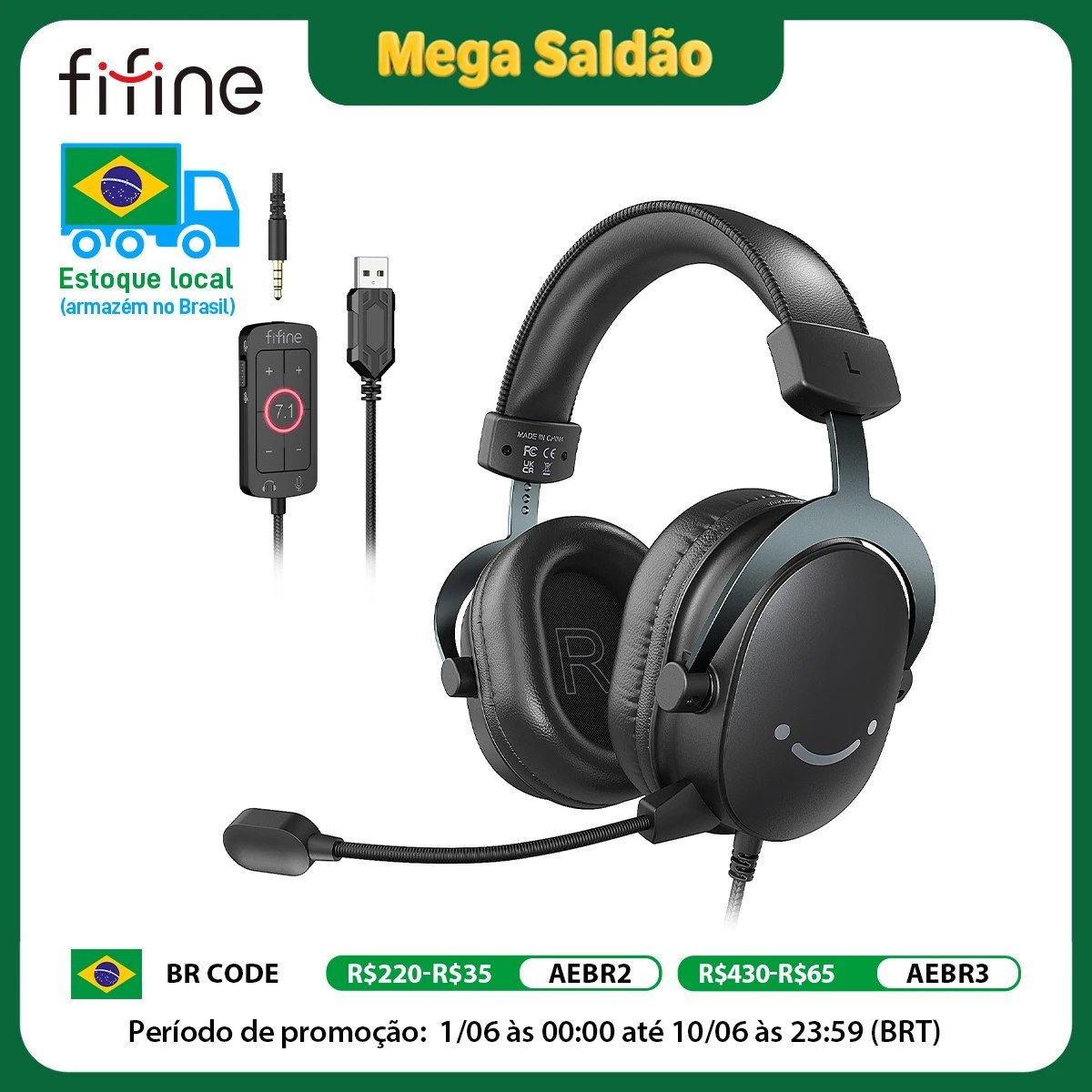 Fone de ouvido FIFINE H9 🇧🇷 🎧