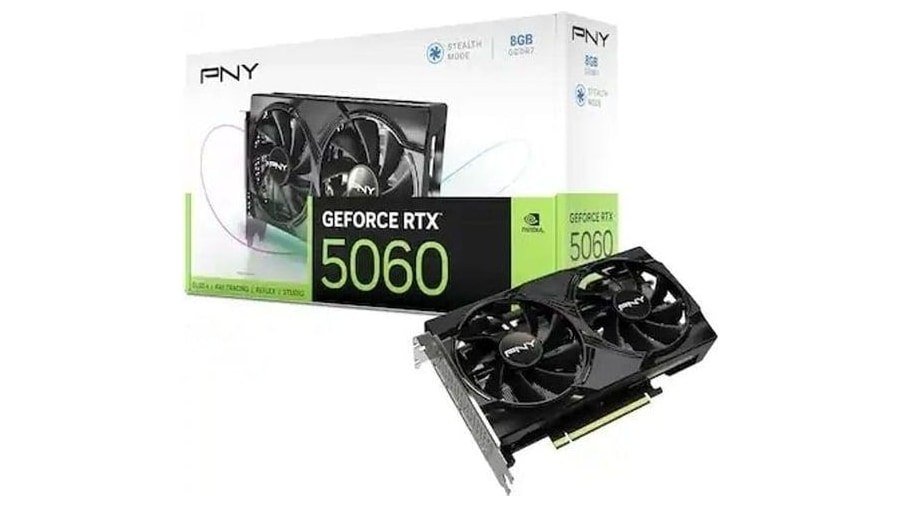 Placa de Vídeo NVIDIA GeForce PNY RTX5060 8GB Dual Fan OC Blackwell 🛒
