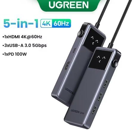 Hub USB-C UGREEN 5 em 1 🛒