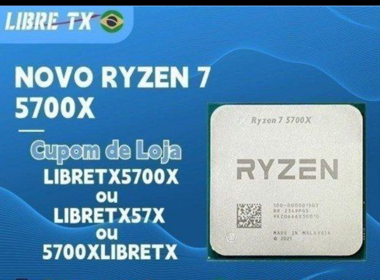 Processador LIBRETX Ryzen R7 5700X AM4 🛒