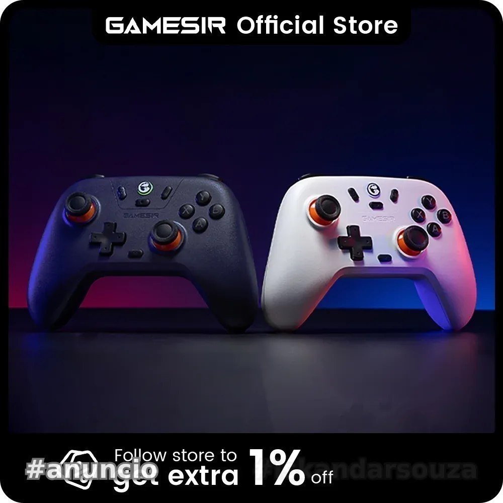 Controle Sem Fio Gamesir T4 Nova Lite, Hall Effect 🎮