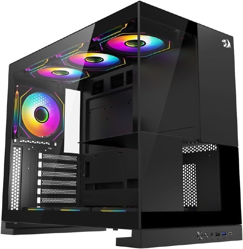 Gabinete Gamer Redragon Eternal Preto Sem Fans CA-612B 🛒
