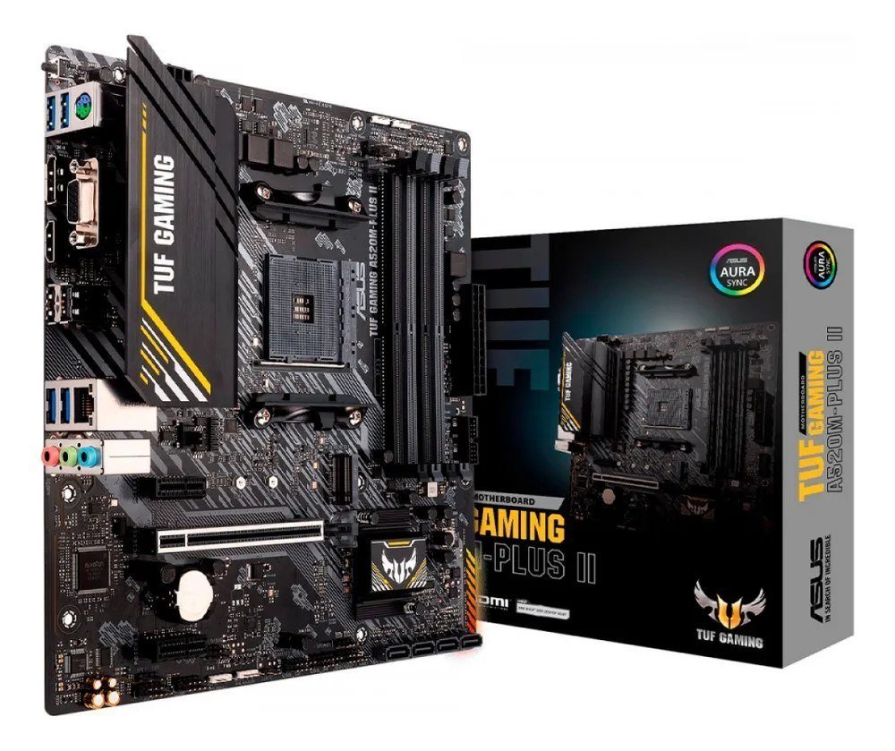 Placa Mãe Asus TUF Gaming A520M-PLUS II DDR4 Preto 🛒