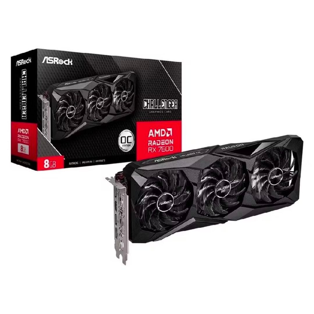 Placa de Vídeo GPU Asrock AMD Radeon RX 7600 Challenger Pro OC 8GB GDDR6 🛒