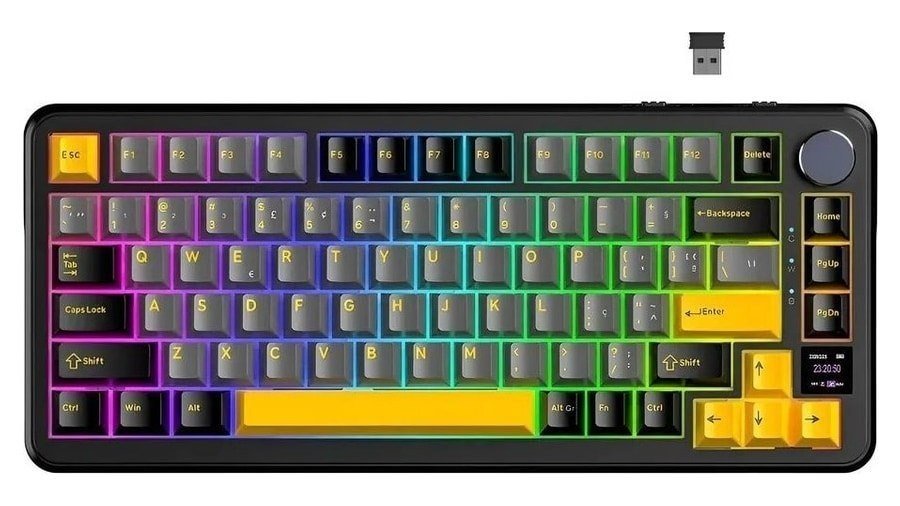 Teclado Mecânico Sem Fio Attack Shark X85pro 75% Tela Tft ⌨️