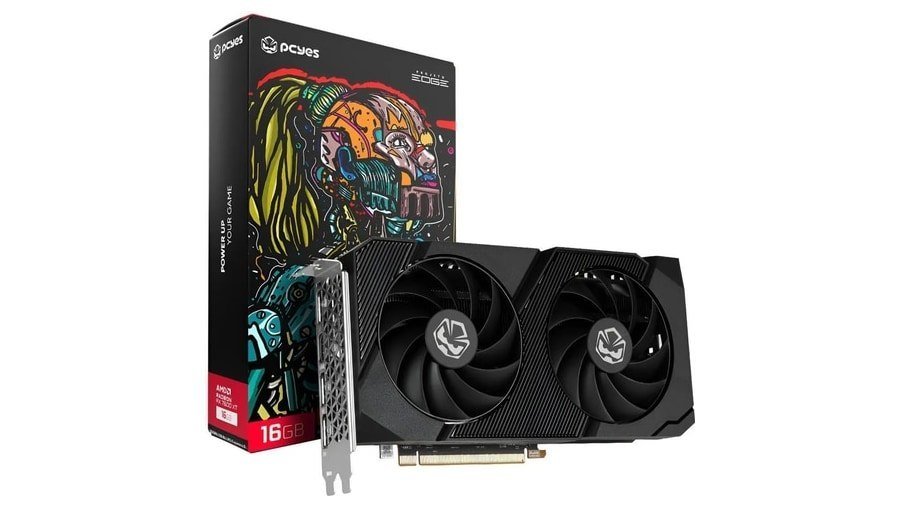 Placa de Vídeo Pcyes AMD Radeon RX 7600XT 16GB GDDR6 128 Bits Projeto Edge 🛒