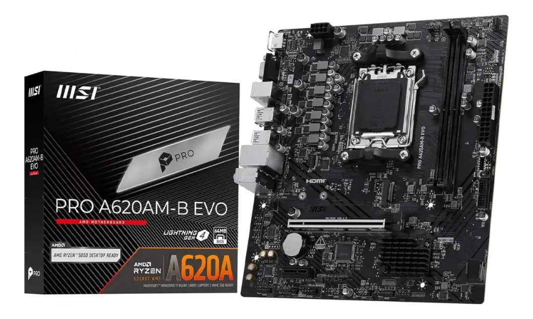 Placa Mãe Msi Pro A620am-b Evo Chipset A620a Am5 Matx Ddr5 🛒