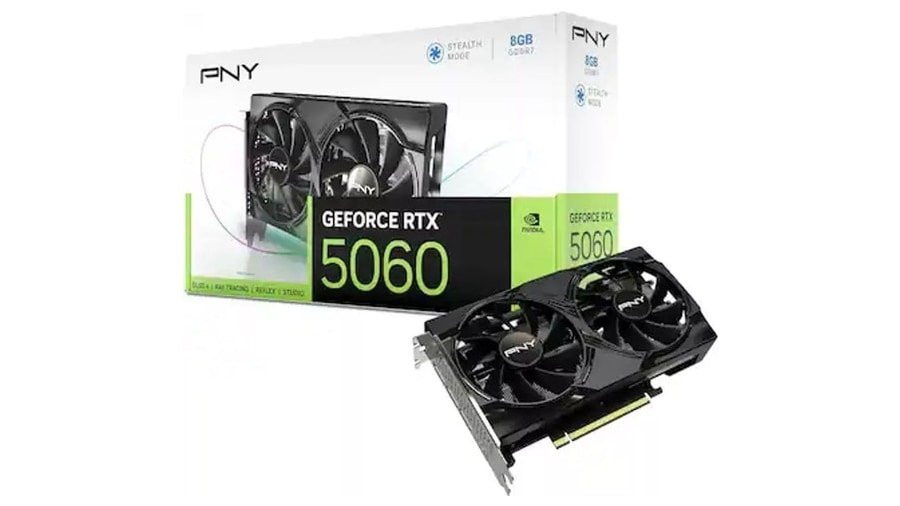 Placa de Vídeo NVIDIA GeForce PNY RTX5060 8GB DUAL FAN OC 🛒