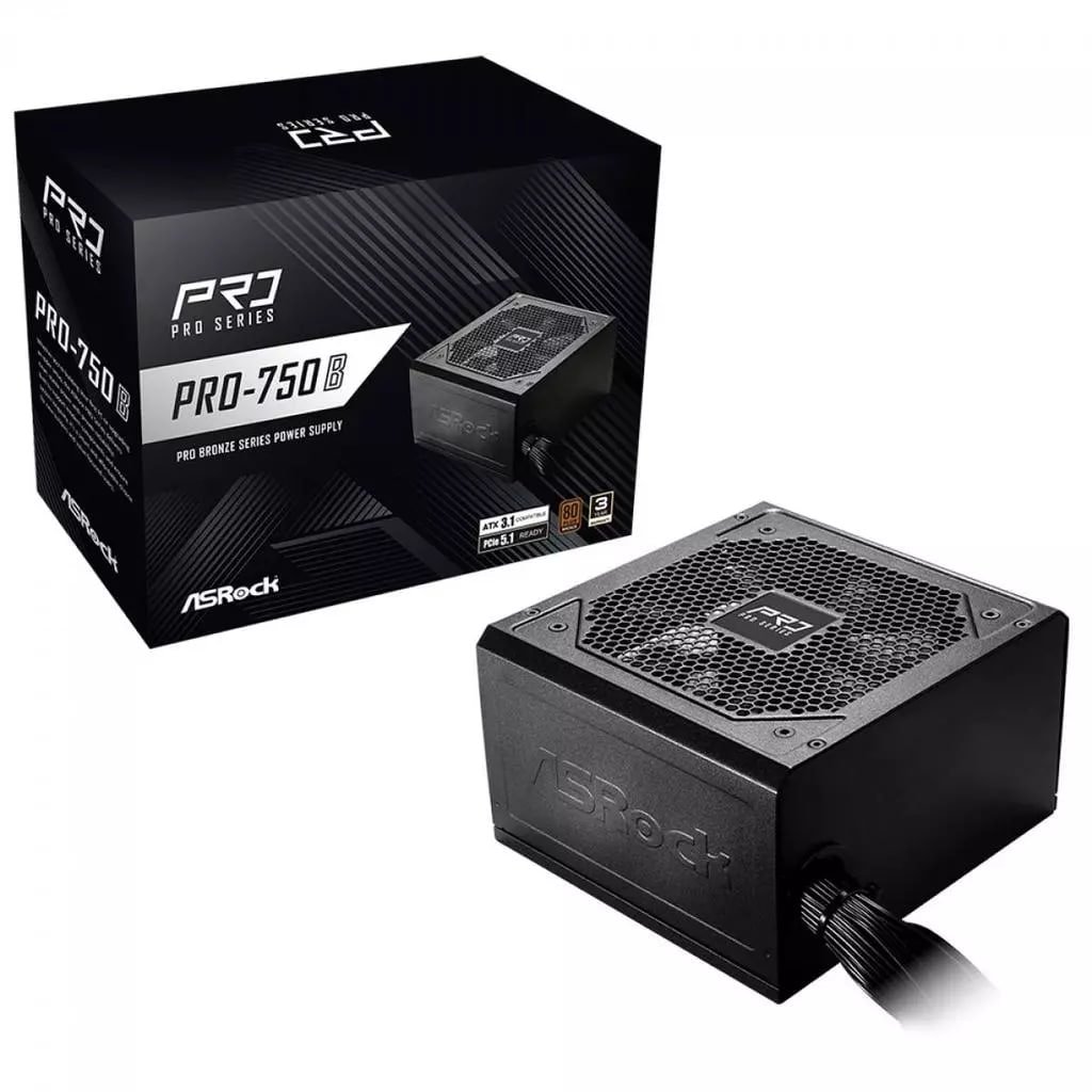 Fonte ASRock Pro 750W 80 Plus Bronze 🛒