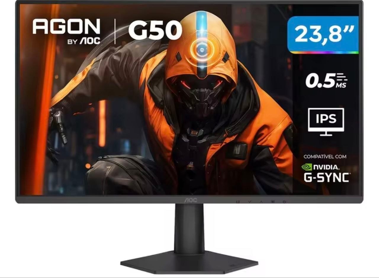 Monitor Gamer AOC AGON G50 24" 144Hz 0,5ms 24G50F Preto 🛒